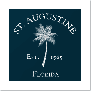 Saint Augustine Florida Vintage Palm Posters and Art